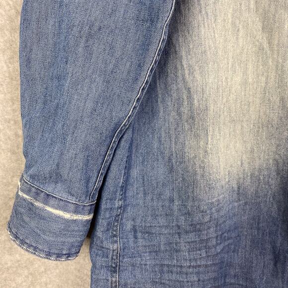 Frank & Eileen Distressed Vintage Wash Mary Classic Shirt Dress Size Small - Picture 6 of 13